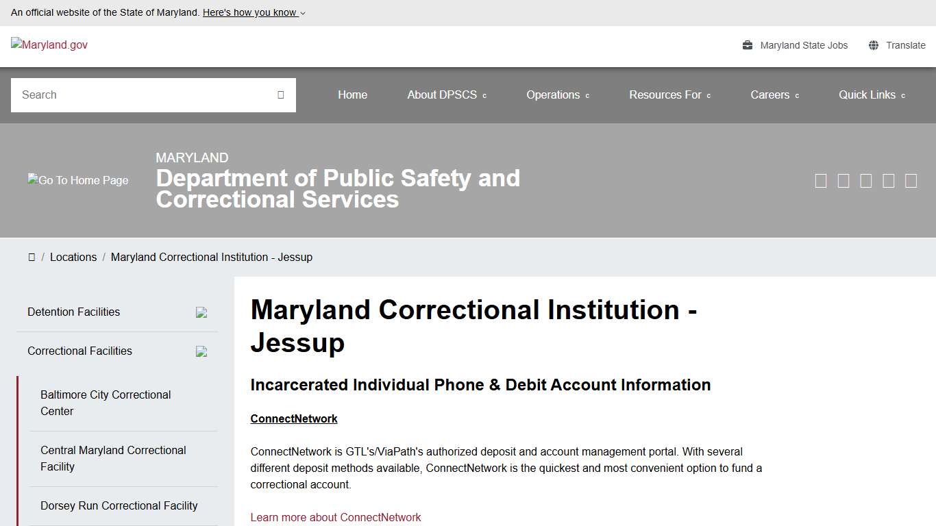 DPSCS - Maryland Correctional Institution - Jessup